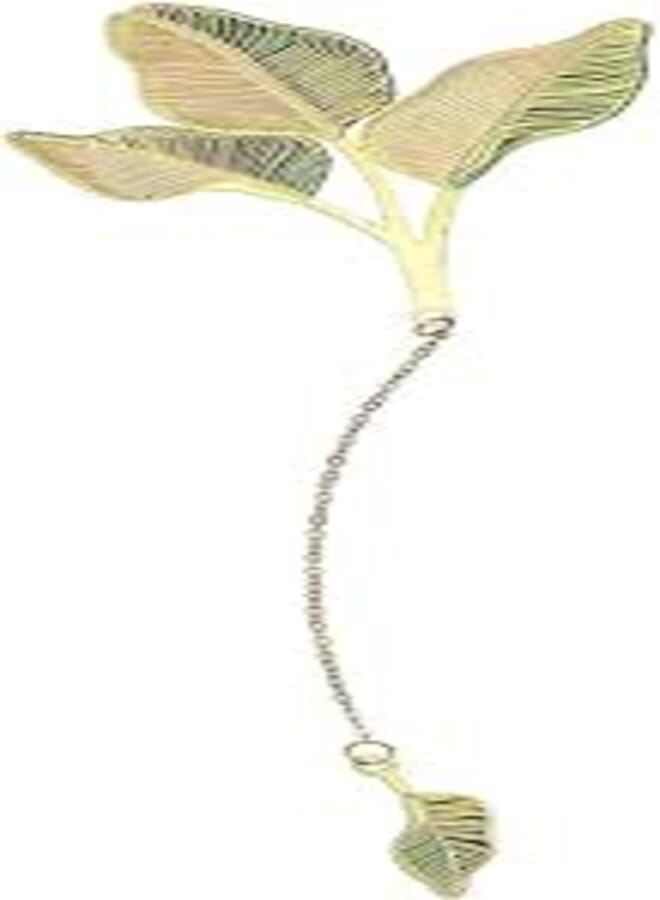 GQ Leaf Metal Bookmark, Ginkgo Leaves Bookmarks with Tassel, Lotus Hollow Metal Book Marks Chain for Women Gifts Book Fans Lovers Writers Readers Teenagers Student Teacher (Three leaves)